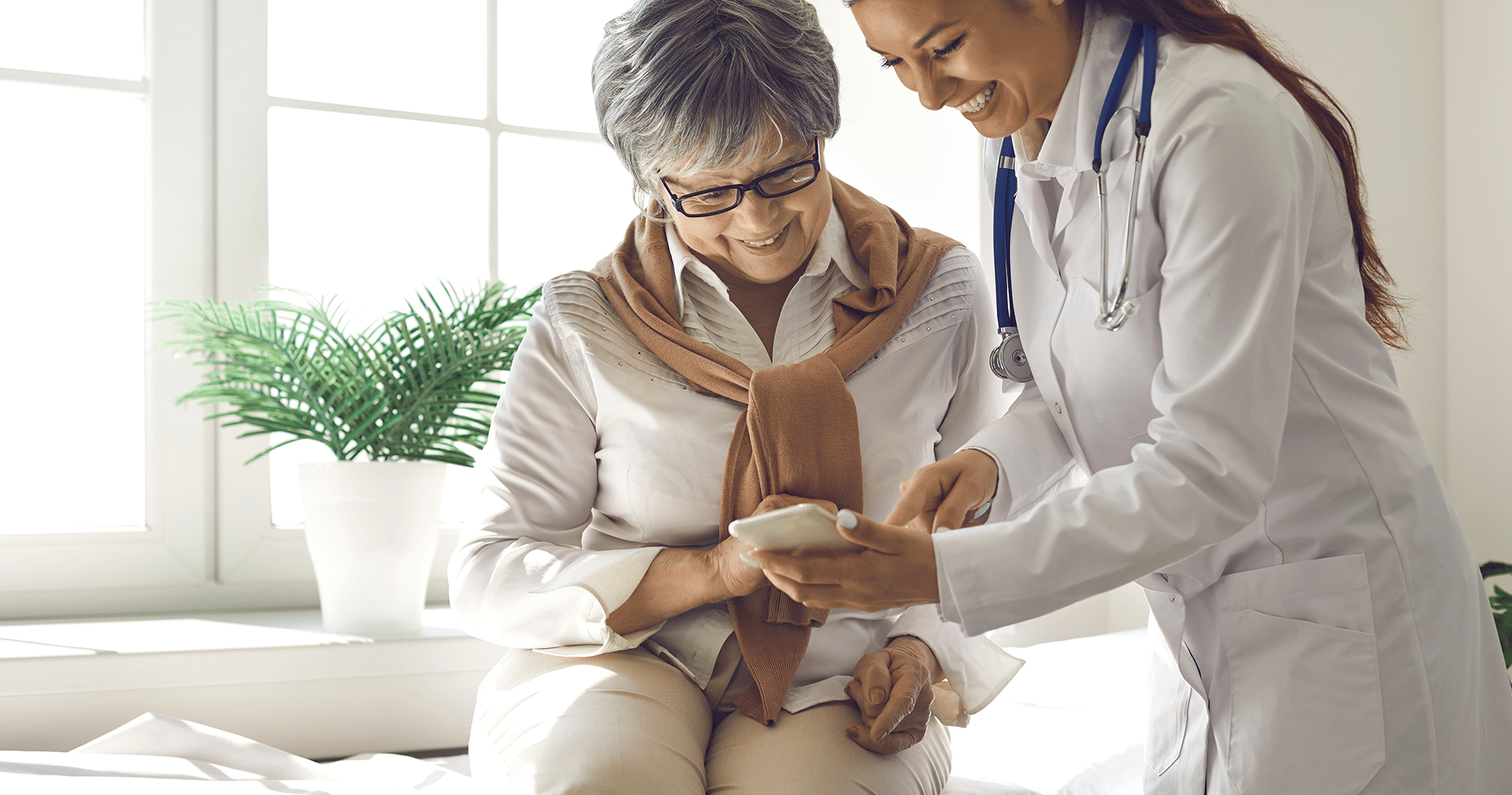 Smiling patient after successful follow-up care