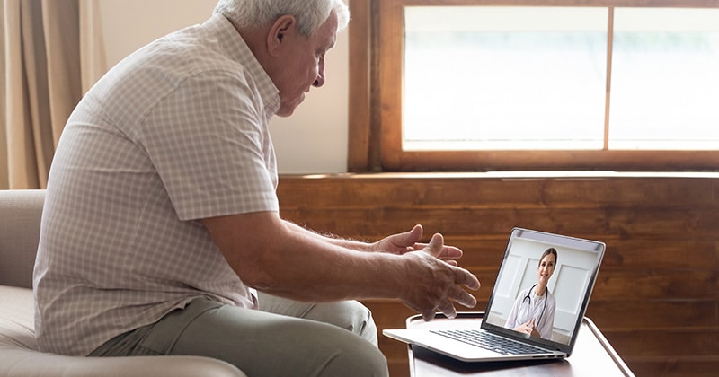 Patient securely accessing medical history via a portal